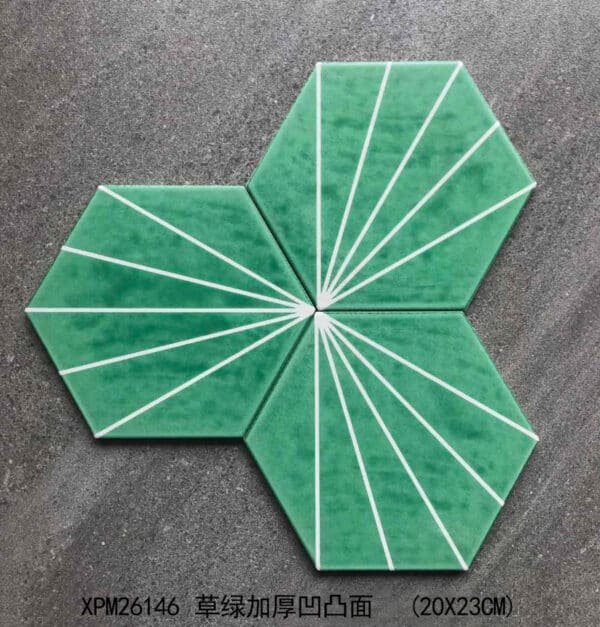 Xpm26146 Hexagonal Encaustic Glossy Tile